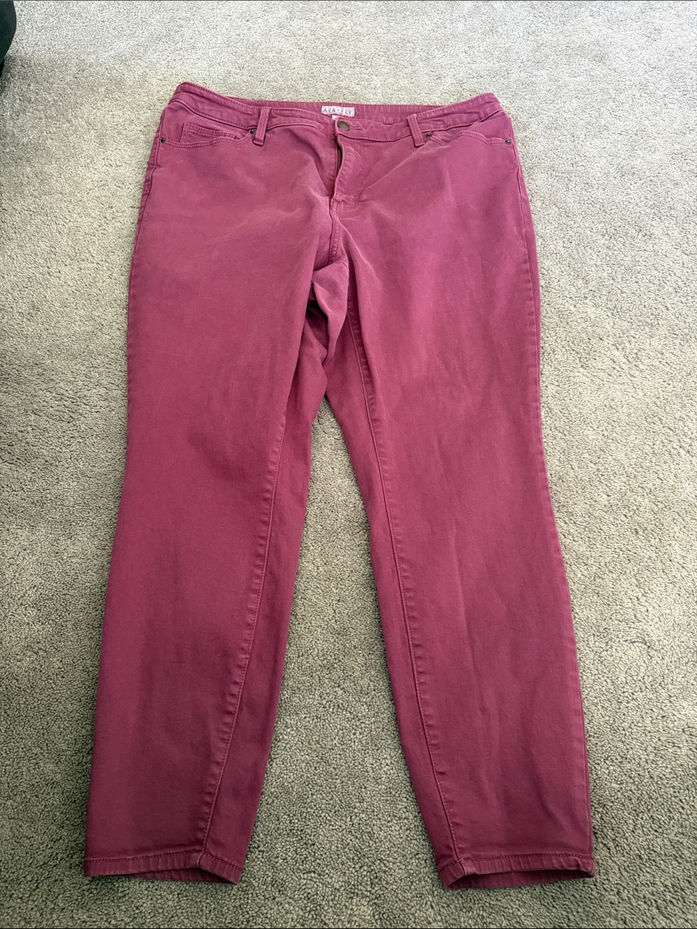 Ava & Viv Straight-Leg Jeans in Dusty Rose